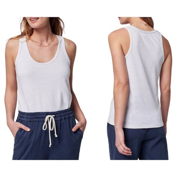 Faherty Whisper Organic Cotton Blend Tank White Size Medium NWT $68 MSRP - Picture 1 of 8